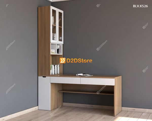 Bàn làm việc kết hợp kệ sách BLV.KS26