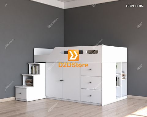 Giường kết hợp tủ áo thấp GDN.TT06