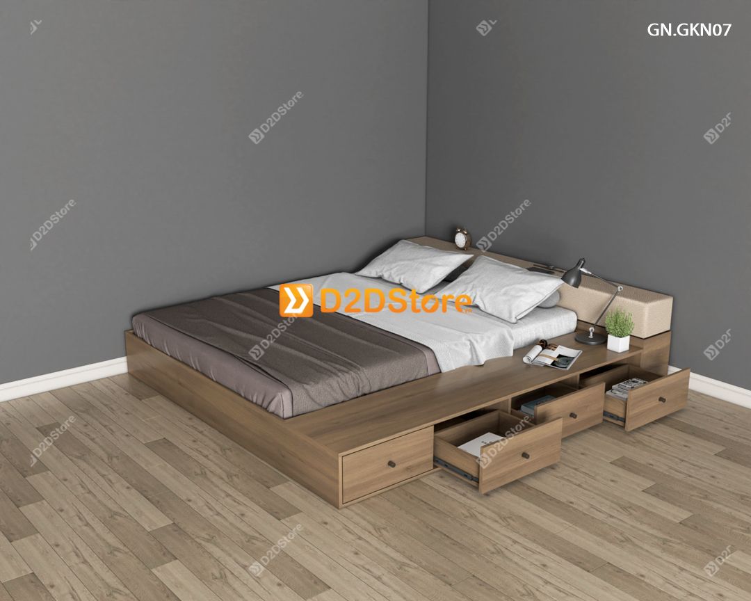  Giường ngủ thấp kiểu Nhật GN.GKN07 