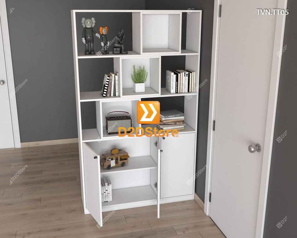 Kệ tủ vách ngăn trang trí TVN.TT05