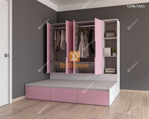 Giường ngủ kết hợp tủ áo GDN.TA05