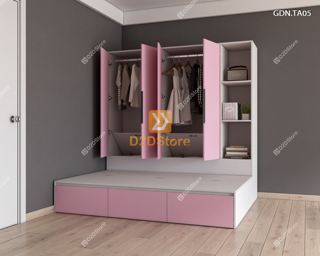  Giường ngủ kết hợp tủ áo GDN.TA05 