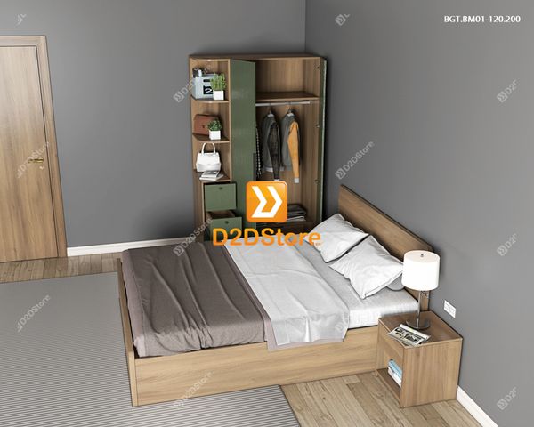 Bộ giường tủ phòng ngủ bố mẹ BGT.BM01-120.200