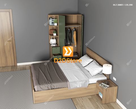 Bộ giường tủ phòng ngủ bố mẹ BGT.BM01-120.200