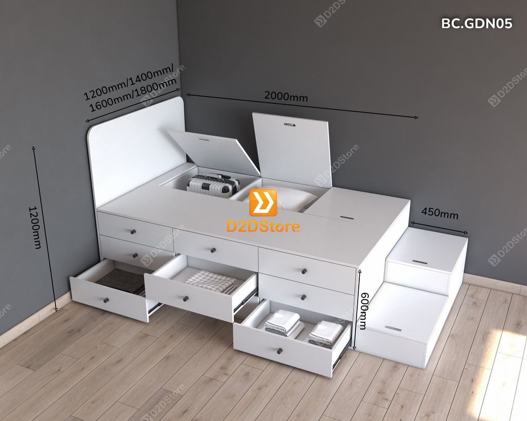 Giường đa năng thông minh nhiều kích thước mã BC.GDN05