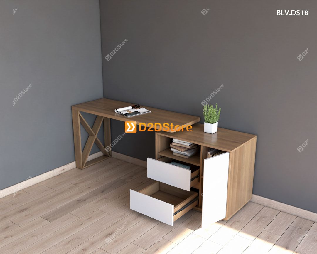  Bàn làm việc để sàn BLV.DS18 