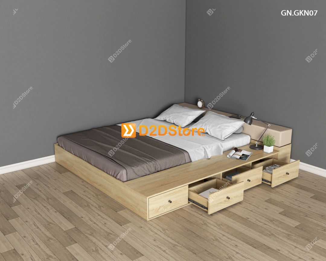  Giường ngủ thấp kiểu Nhật GN.GKN07 