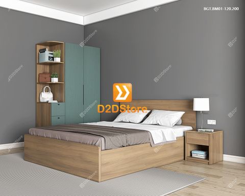 Bộ giường tủ phòng ngủ bố mẹ BGT.BM01-120.200