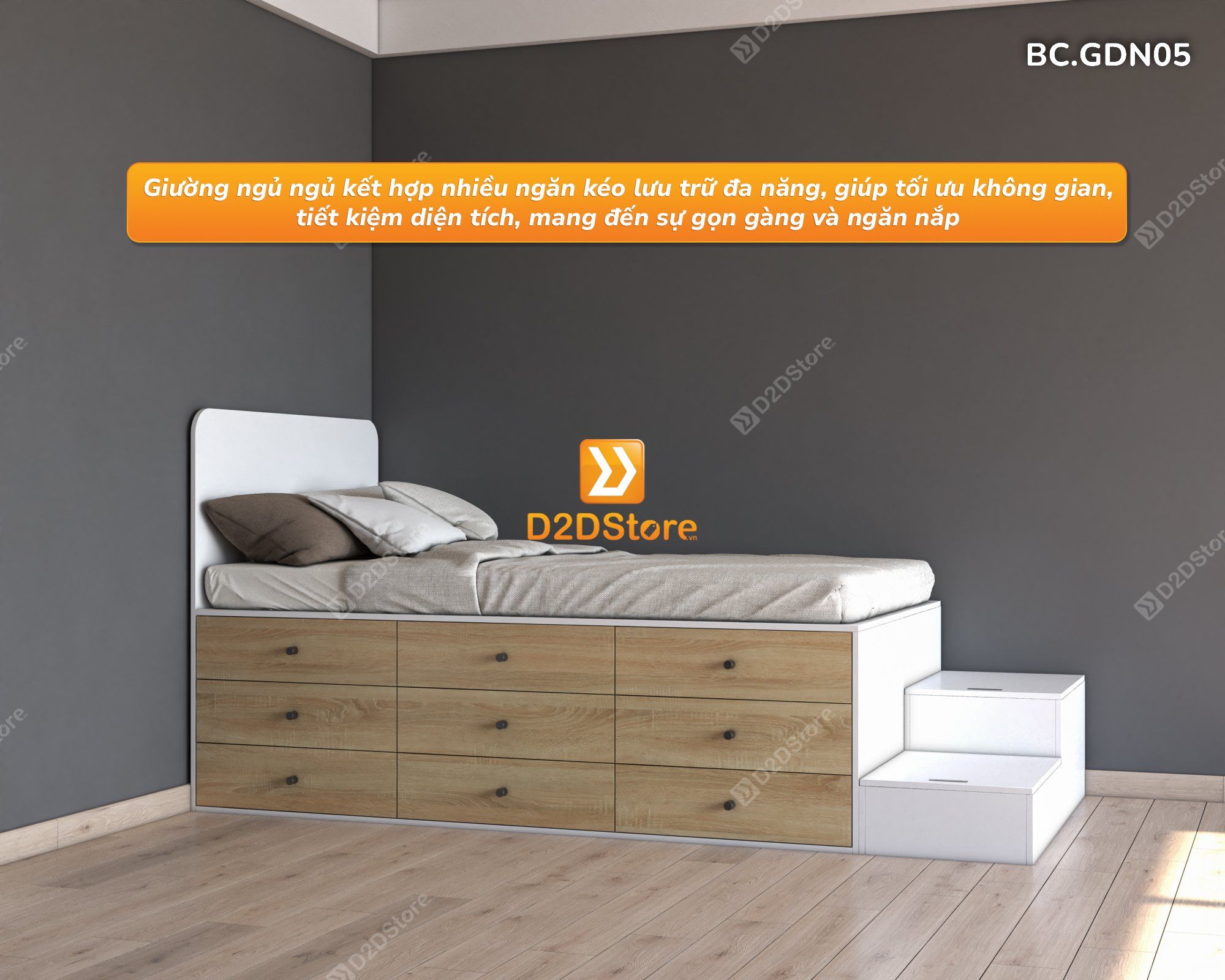 Giường đa năng thông minh nhiều kích thước mã BC.GDN05 