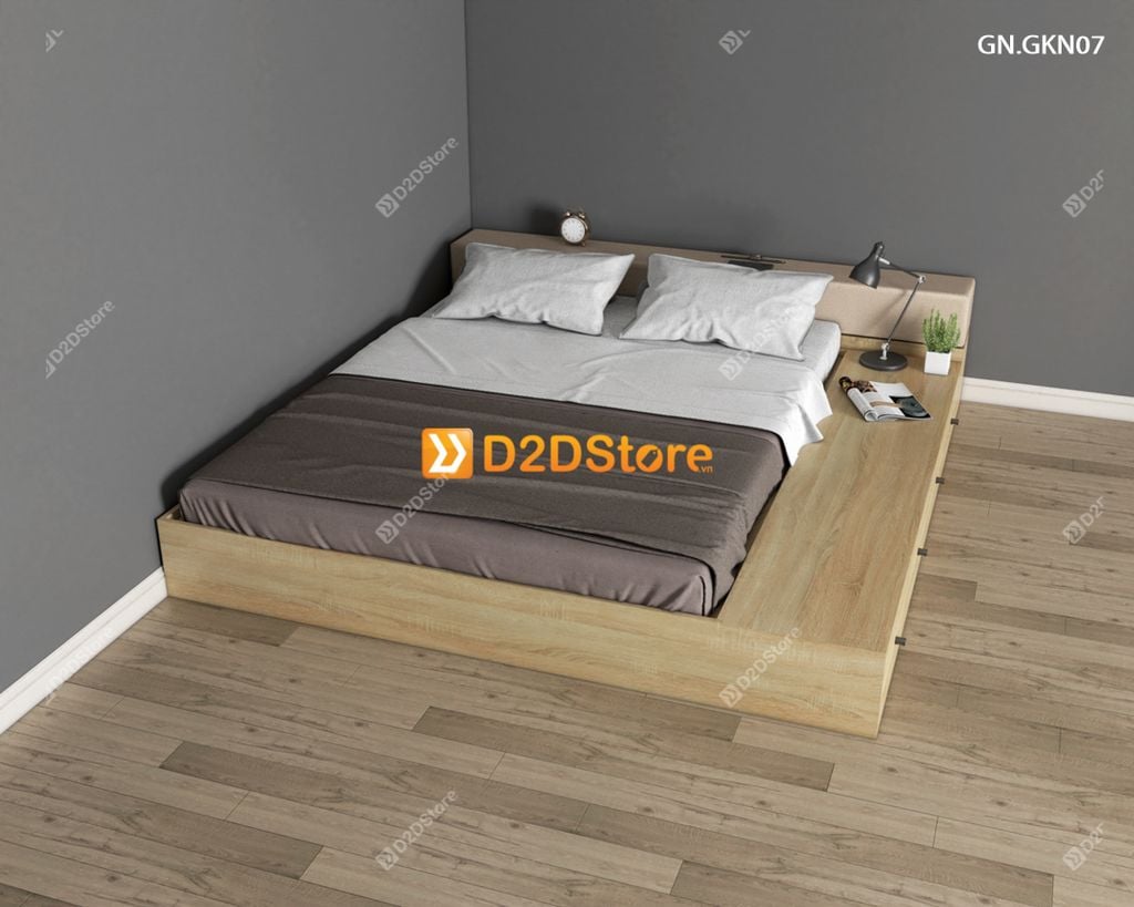 Giường ngủ thấp kiểu Nhật GN.GKN07