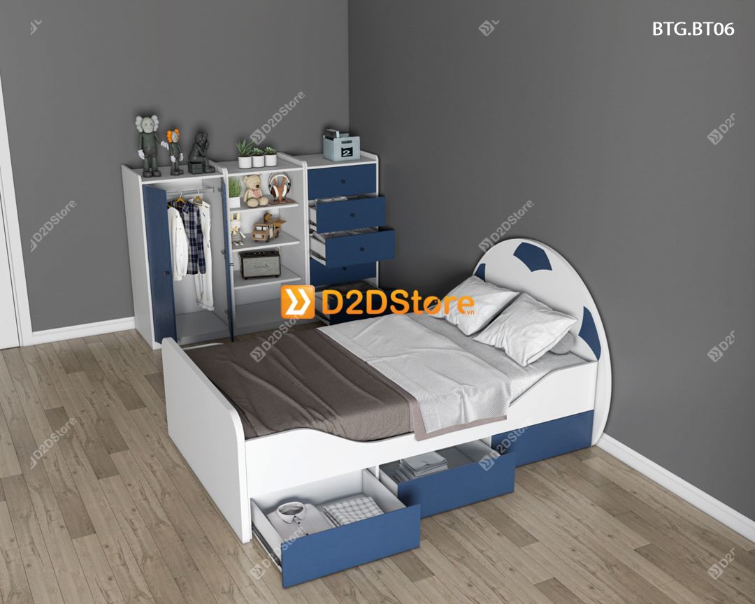  Bộ giường tủ phòng ngủ bé trai BTG.BT06 