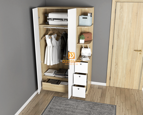 Tủ áo melamine cánh mở TA.MCM03