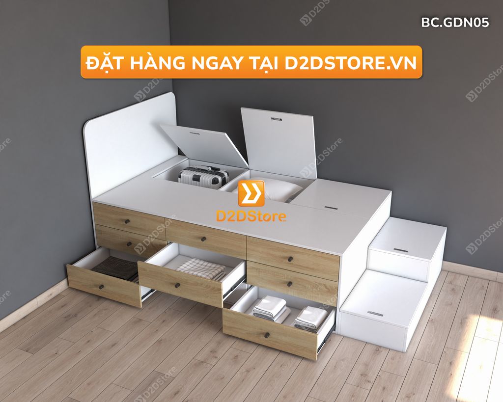 Giường đa năng thông minh nhiều kích thước mã BC.GDN05