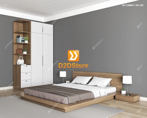 Bộ giường tủ phòng ngủ bố mẹ BGT.BM04-140.240
