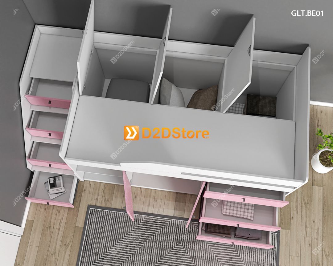  Giường kết hợp tủ áo thấp GDN.TT01 