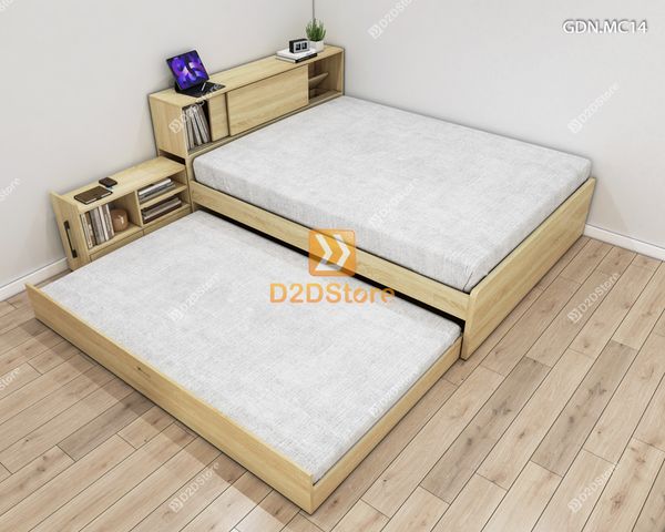 Giường kéo 2 tầng mẹ bồng con GDN.MC14