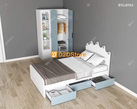 Bộ giường tủ phòng ngủ bé trai BTG.BT03
