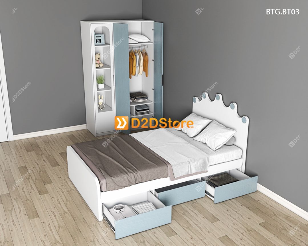  Bộ giường tủ phòng ngủ bé trai BTG.BT03 