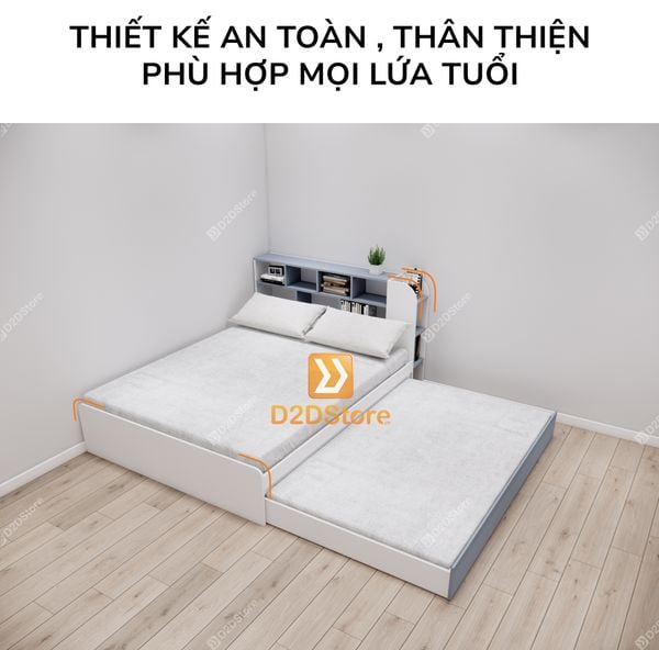 Giường kéo 2 tầng mẹ bồng con GDN.MC08