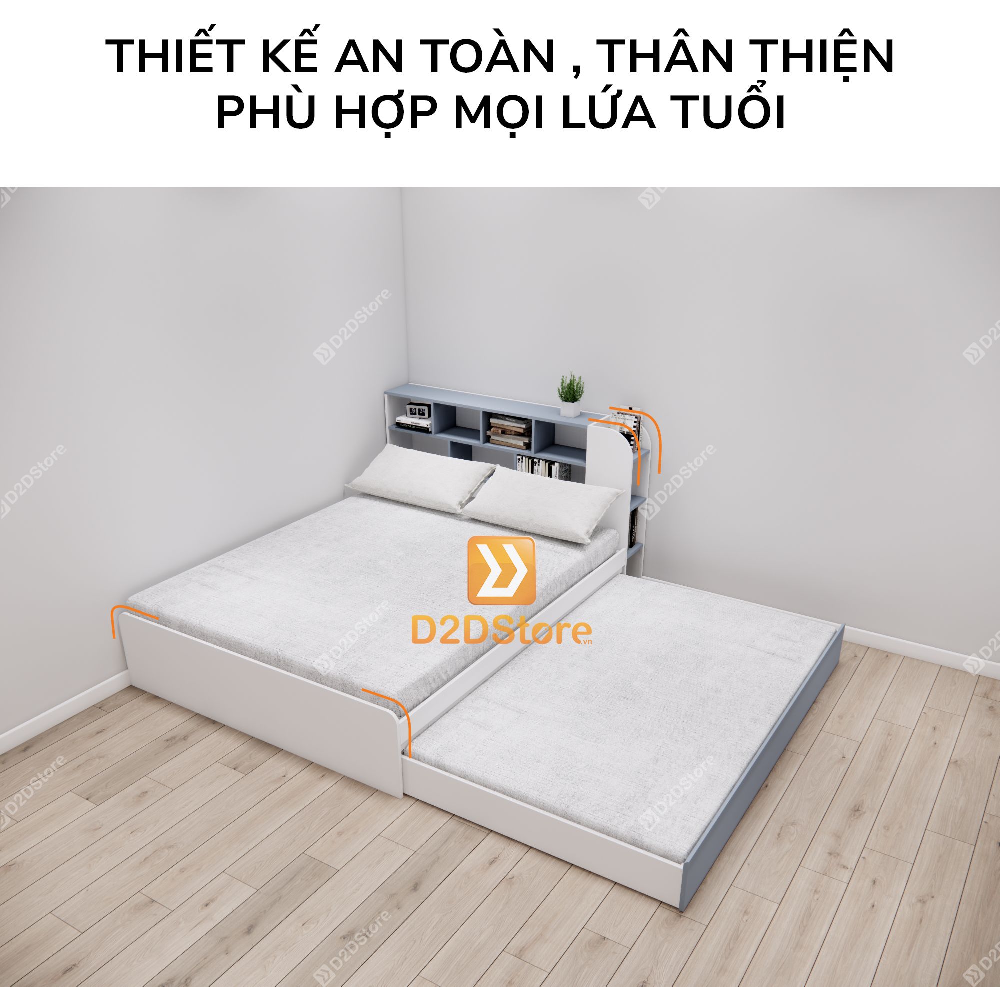  Giường kéo 2 tầng mẹ bồng con GDN.MC08 