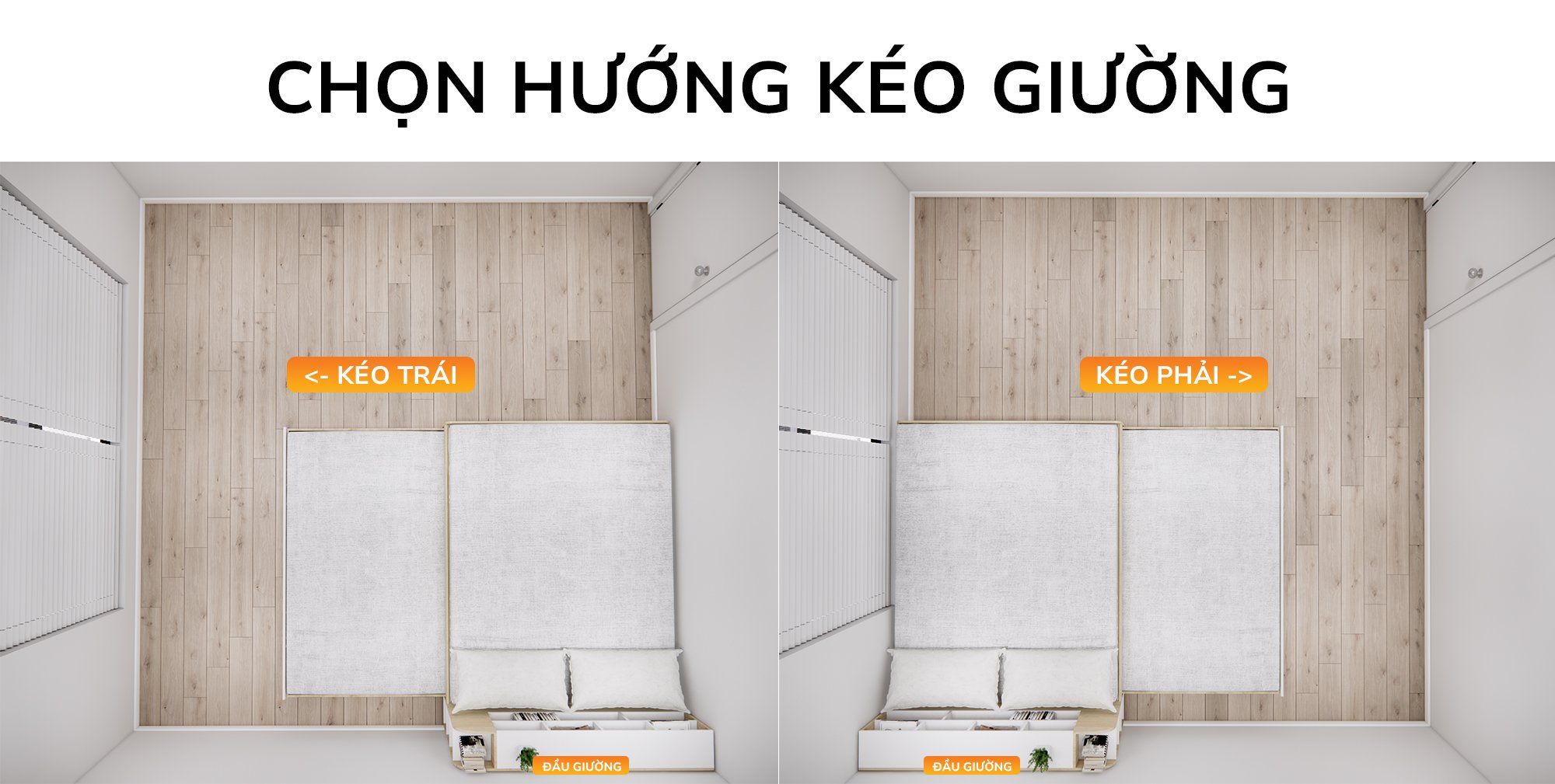  Giường kéo 2 tầng thông minh nhiều kích thước mã BC.GMC10 