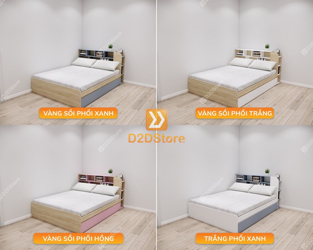 Giường kéo 2 tầng thông minh nhiều kích thước mã BC.GMC10