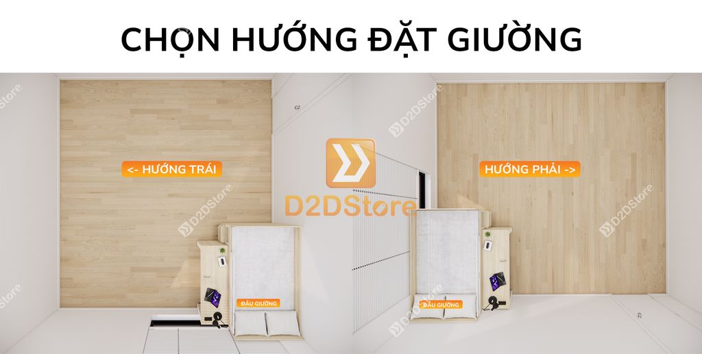 Giường ngủ kết hợp bàn học tủ áo GDN.BT04