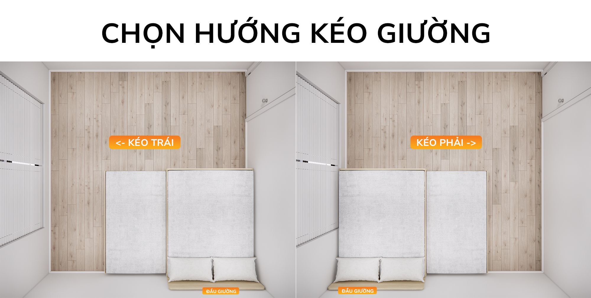  Giường kéo 2 tầng mẹ bồng con nhiều kích thước mã BC.GMC02 