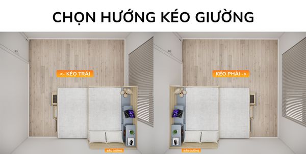 Giường kéo 2 tầng thông minh nhiều kích thước mã BC.GMC16