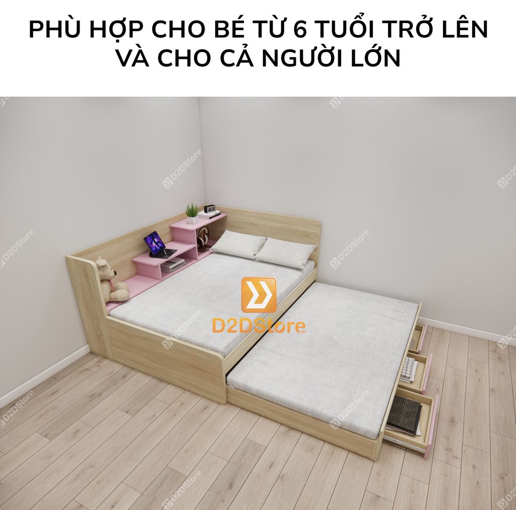 Giường kéo 2 tầng mẹ bồng con GDN.MC01