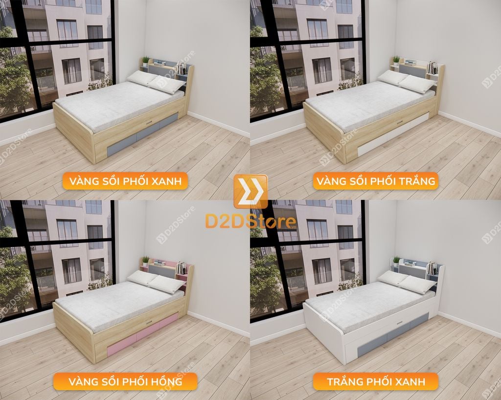 Giường kéo 2 tầng mẹ bồng con GDN.MC02