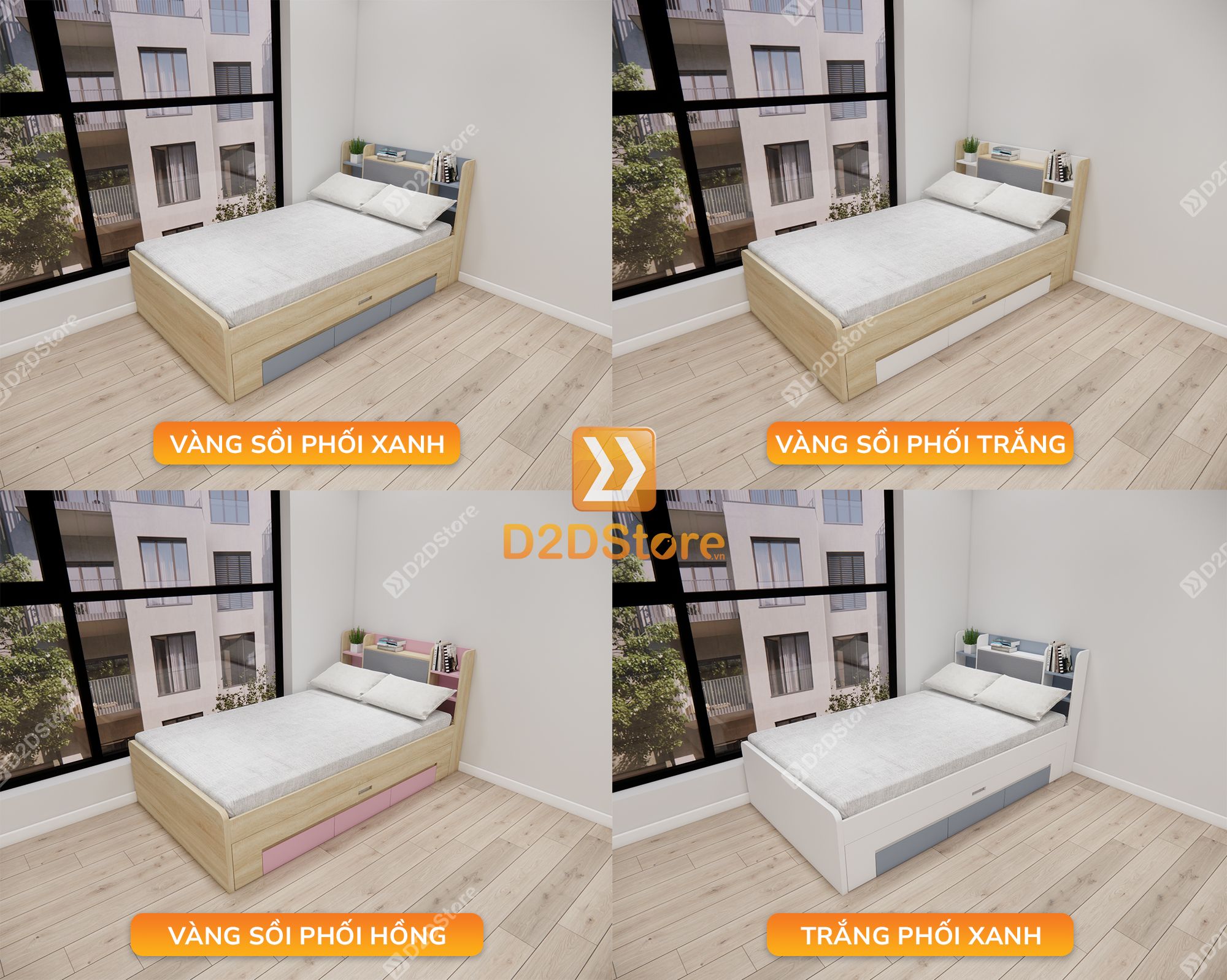  Giường kéo 2 tầng mẹ bồng con GDN.MC02 