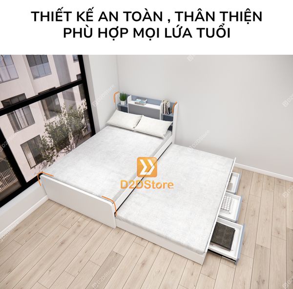 Giường kéo 2 tầng mẹ bồng con GDN.MC02