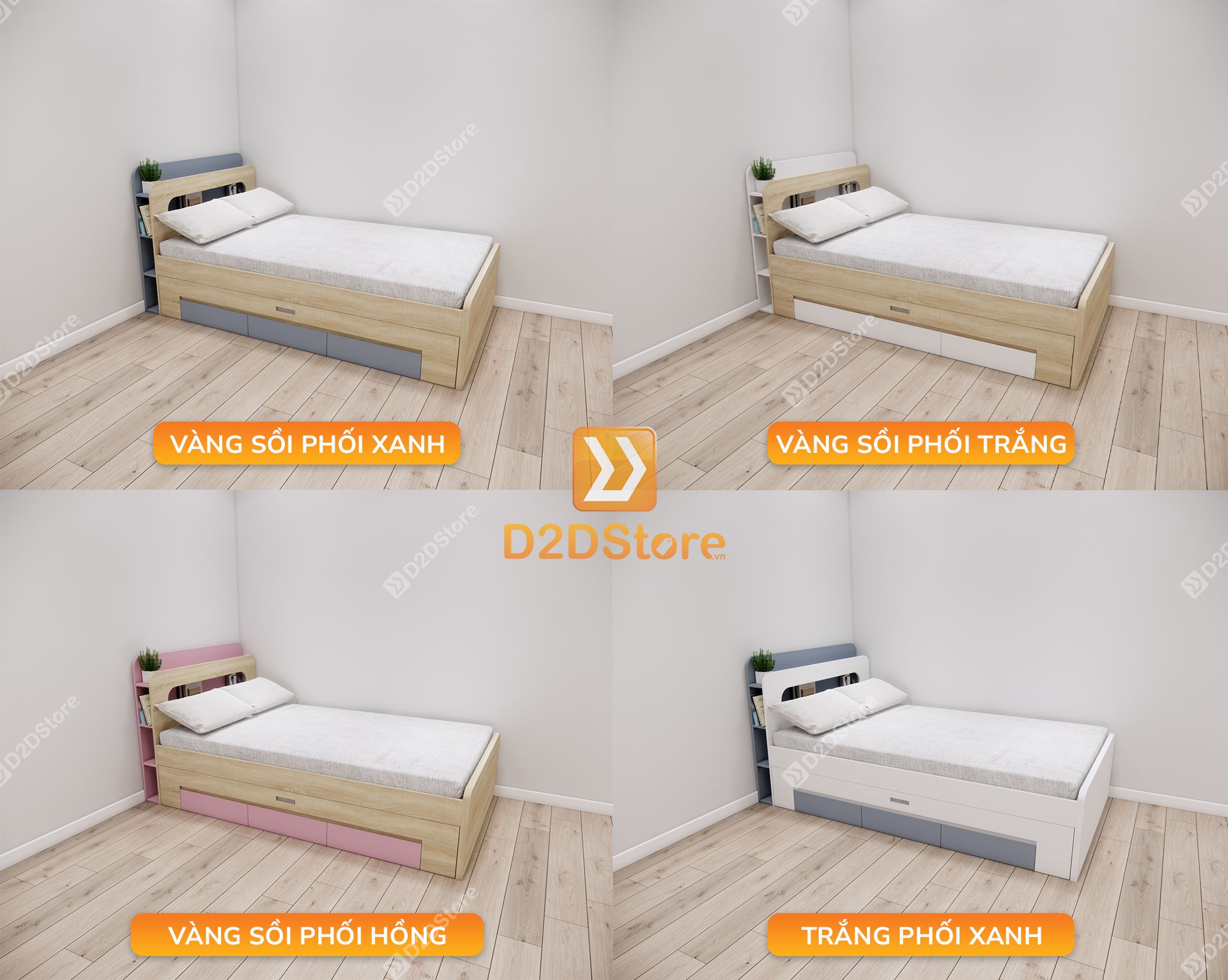  Giường kéo 2 tầng mẹ bồng con GDN.MC04 