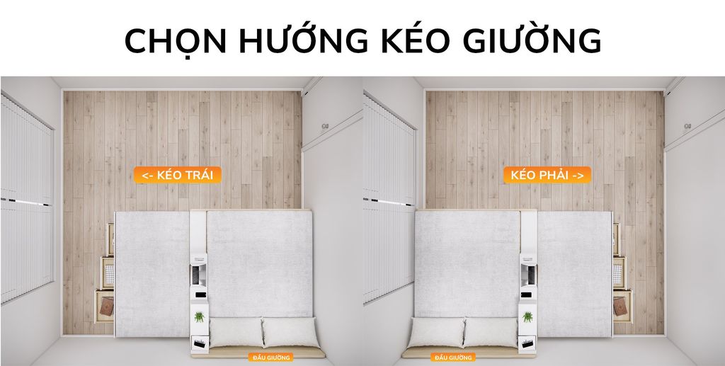 Giường kéo 2 tầng thông minh nhiều kích thước mã BC.GMC08
