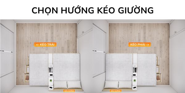 Giường kéo 2 tầng thông minh nhiều kích thước mã BC.GMC08