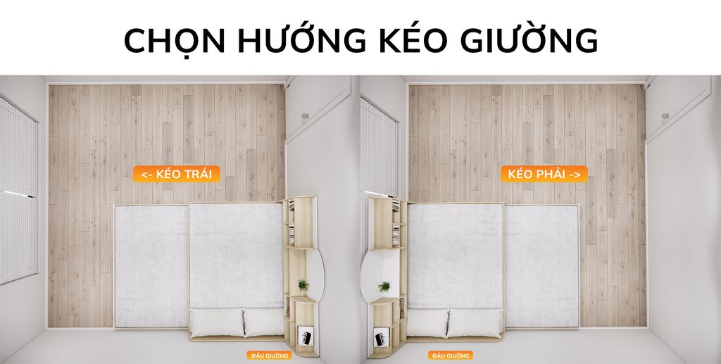 Giường kéo 2 tầng mẹ bồng con GDN.MC09