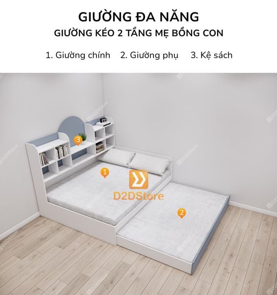 Giường mẹ bồng con thông minh nhiều kích thước mã BC.GMC09