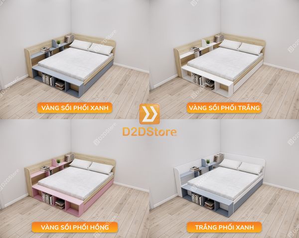 Giường kéo 2 tầng mẹ bồng con GDN.MC10