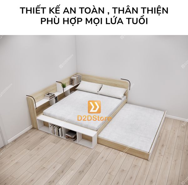 Giường kéo 2 tầng mẹ bồng con GDN.MC10