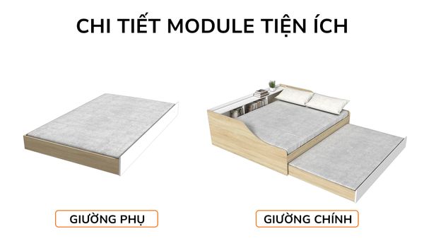 Giường mẹ bồng con thông minh nhiều kích thước mã BC.GMC13