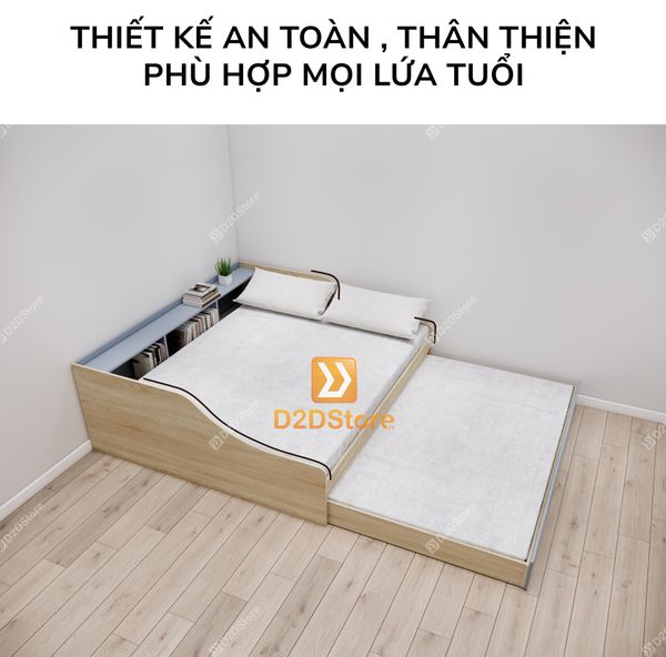 Giường kéo 2 tầng mẹ bồng con GDN.MC11