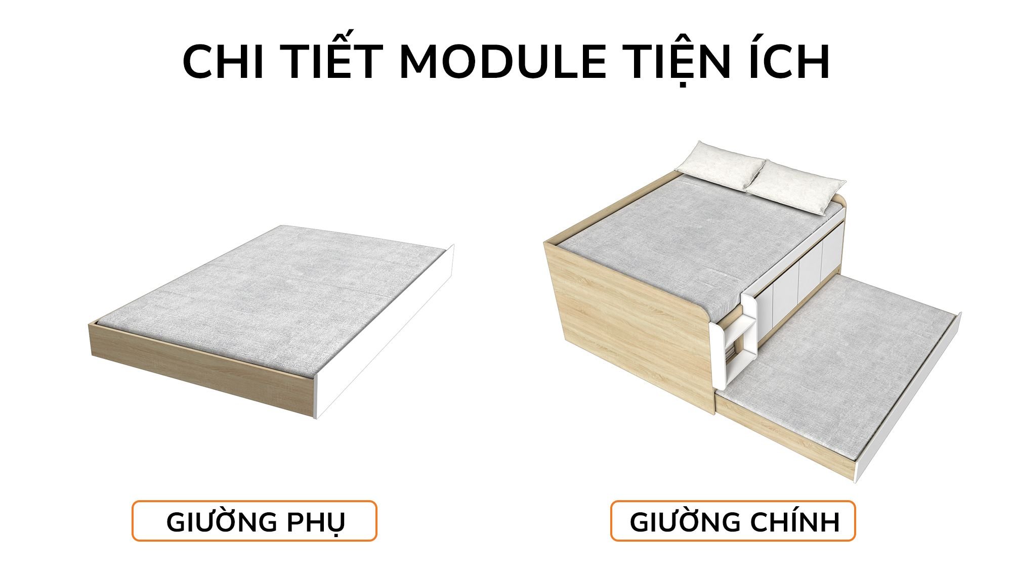  Giường kéo 2 tầng mẹ bồng con GDN.MC12 
