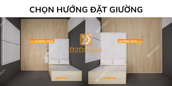 Giường ngủ kết hợp tủ áo GDN.TA06