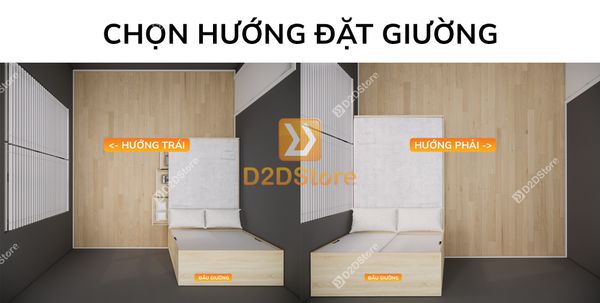 Giường ngủ kết hợp tủ áo GDN.TA07