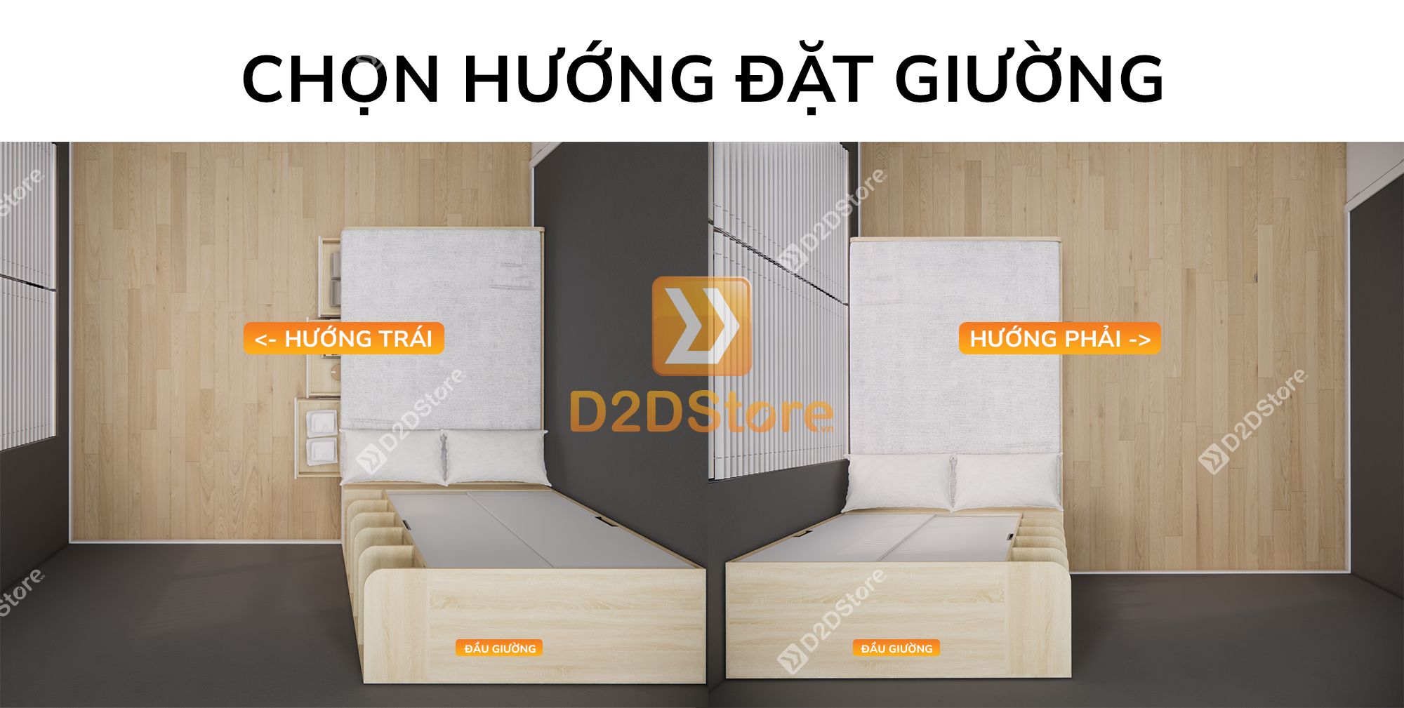  Giường ngủ kết hợp tủ áo GDN.TA08 