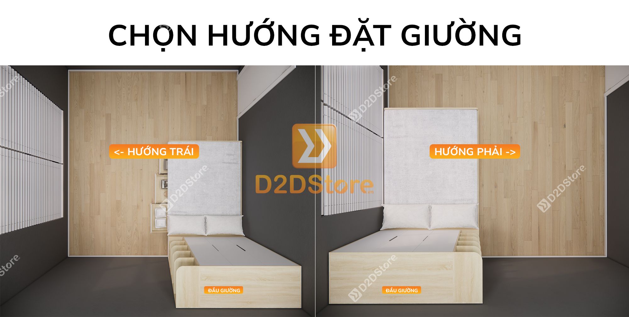  Giường ngủ kết hợp tủ áo GDN.TA09 