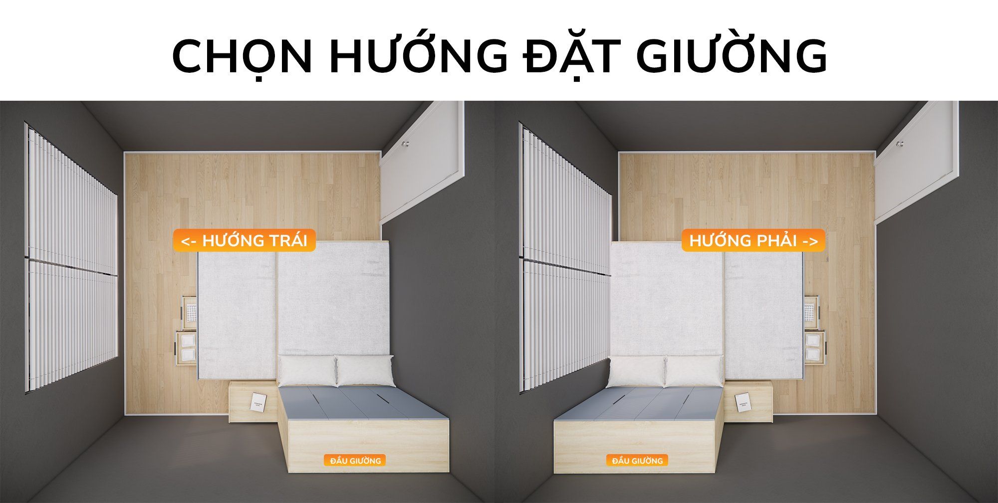  Giường ngủ kết hợp tủ áo GDN.TA10 