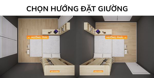 Giường ngủ kết hợp tủ áo GDN.TA11