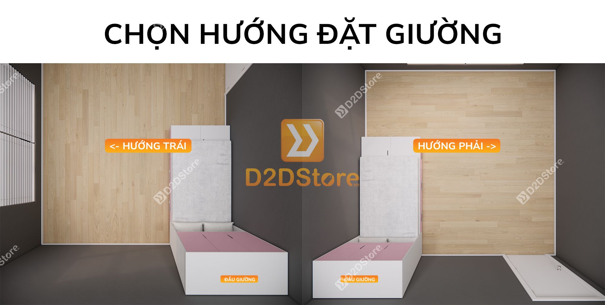  Giường ngủ kết hợp tủ áo GDN.TA02 